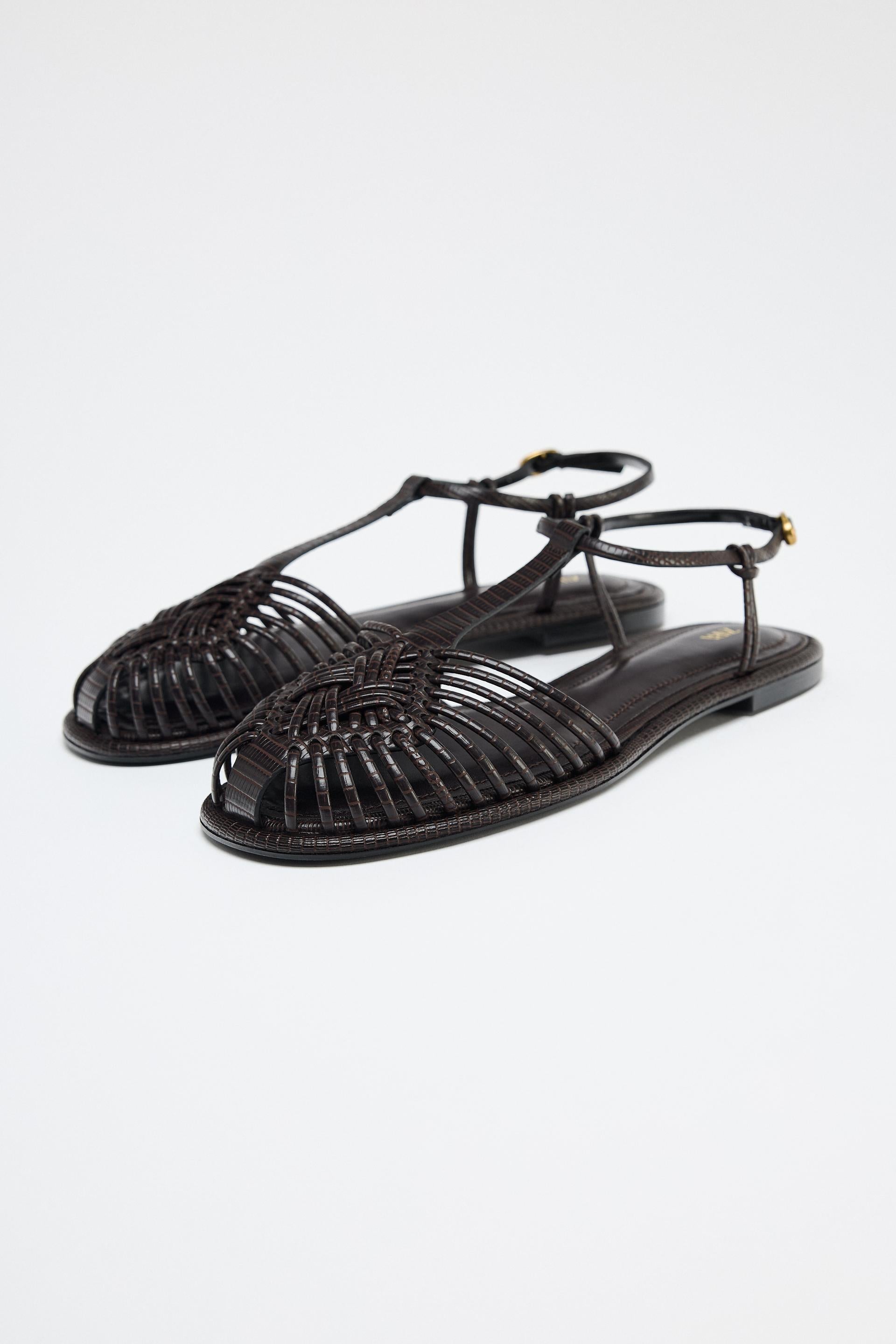 WOVEN CAGE SANDALS