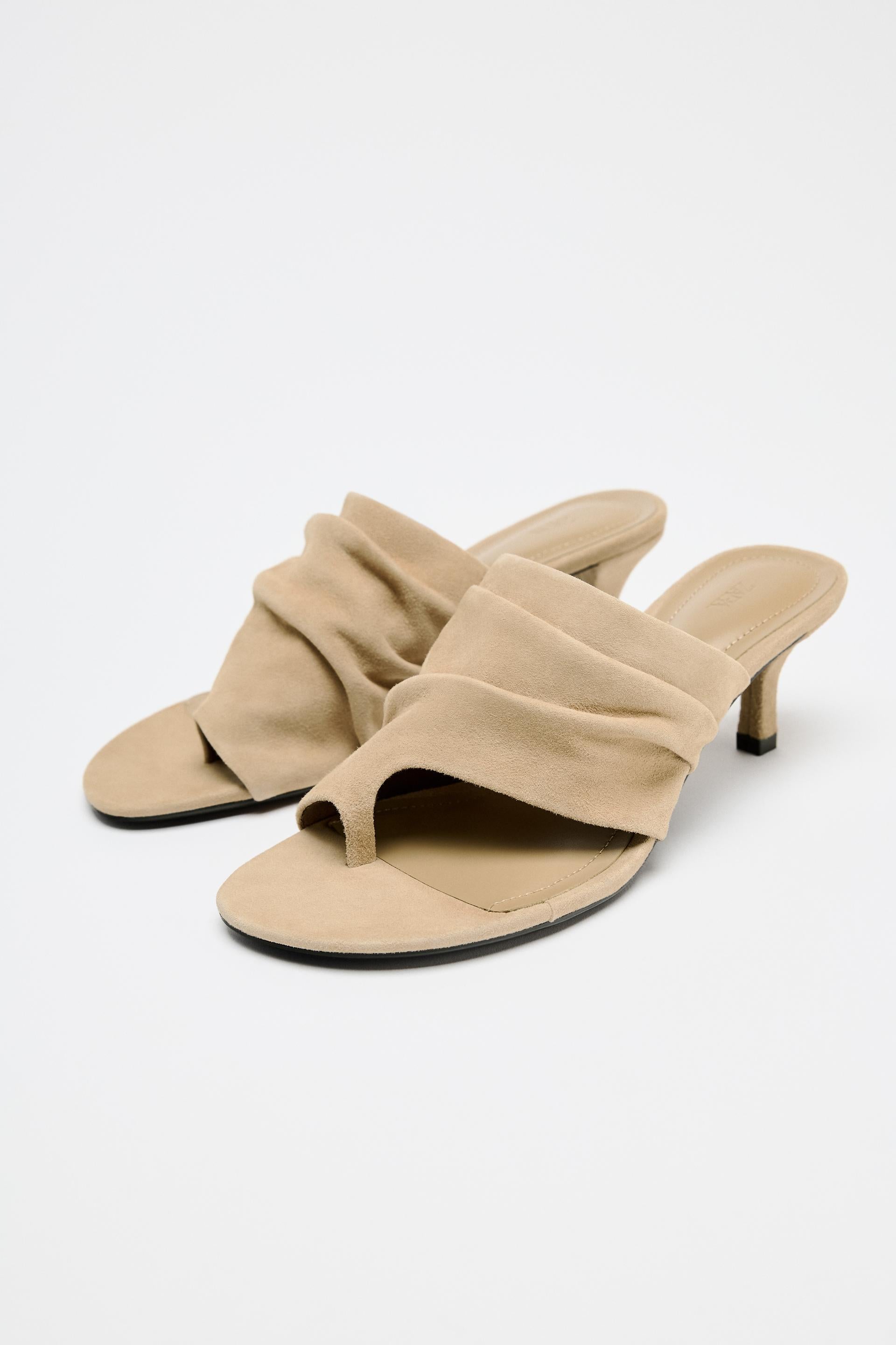 SUEDE HEELED SANDALS