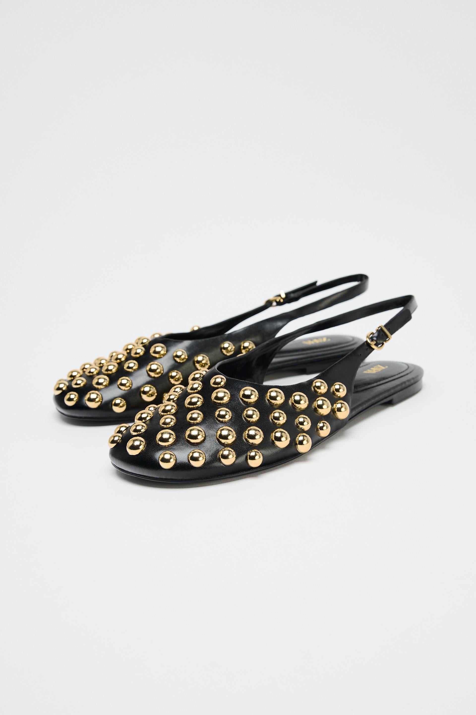 FLAT SLINGBACK SHOES WITH STUDS