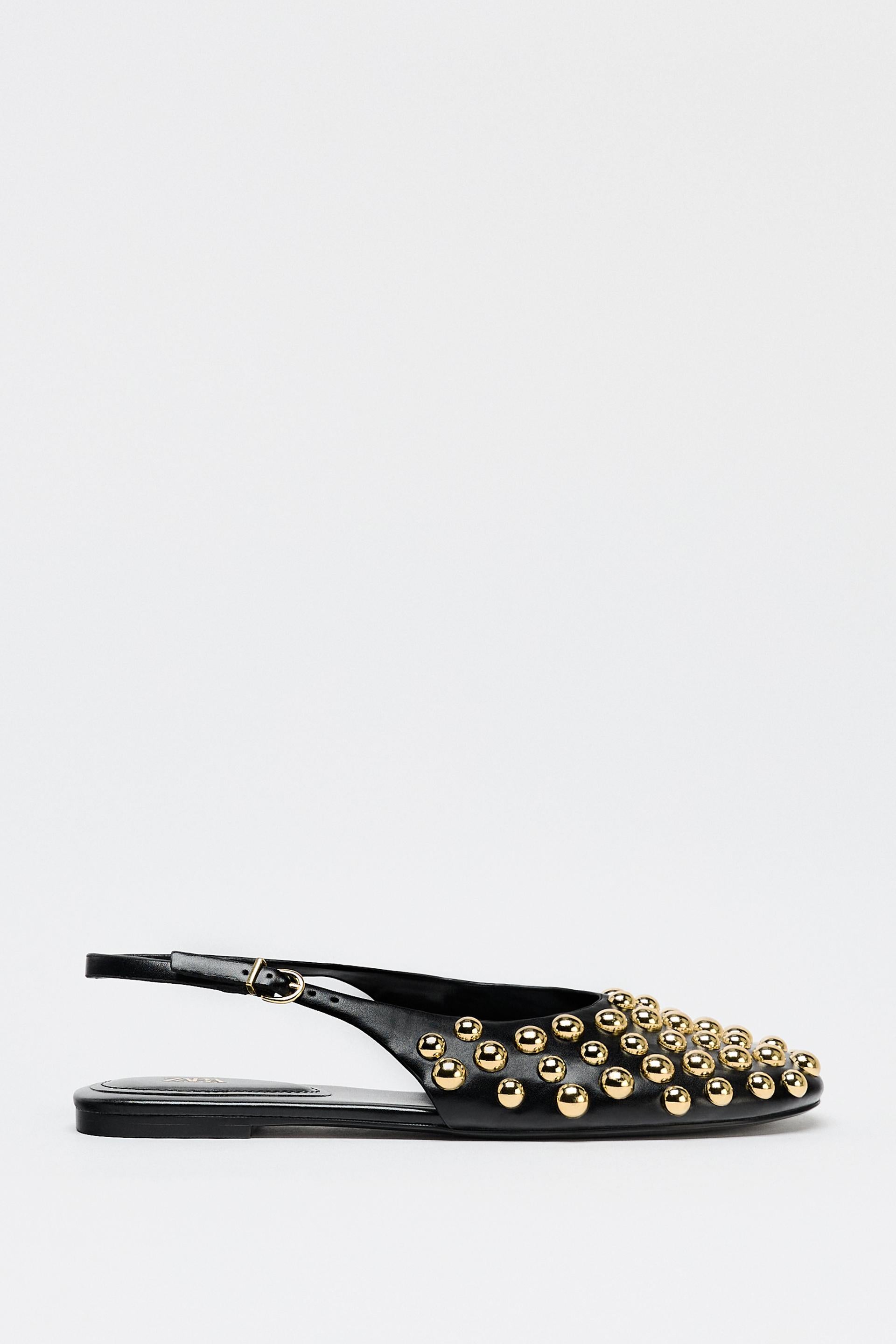 FLAT SLINGBACK SHOES WITH STUDS