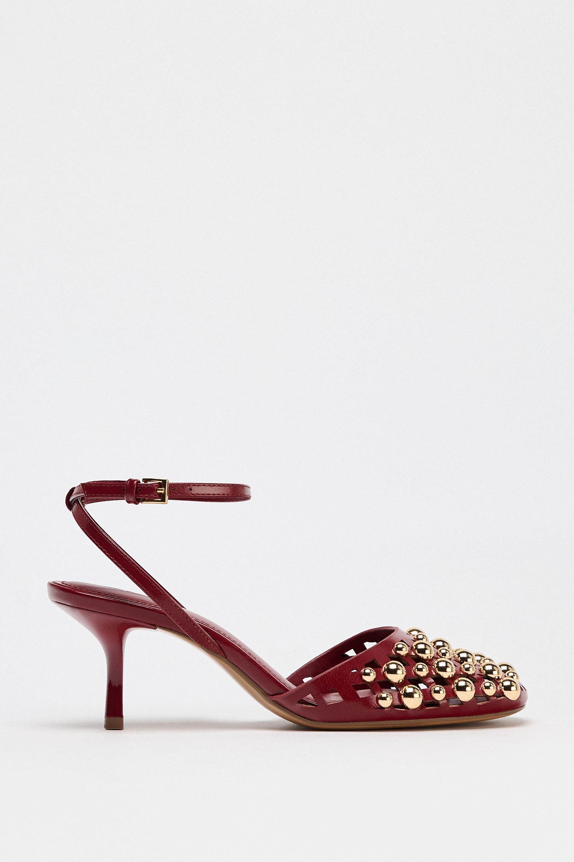 SLINGBACK HIGH HEELS WITH STUDS